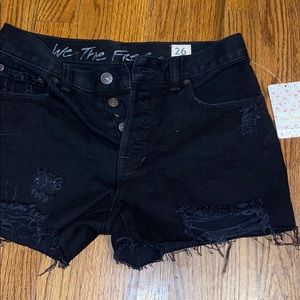 Free people true black shorts size 26